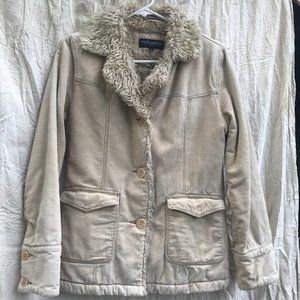 Steve Madden Faux Fur / Corduroy Jacket